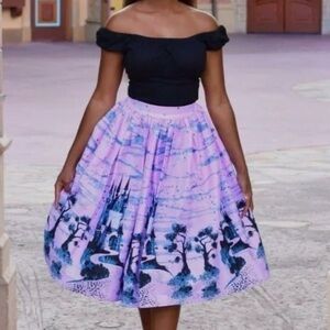 Pinup Couture Disney Sleeping Beauty Castle Inspired Vintage Circle Skirt